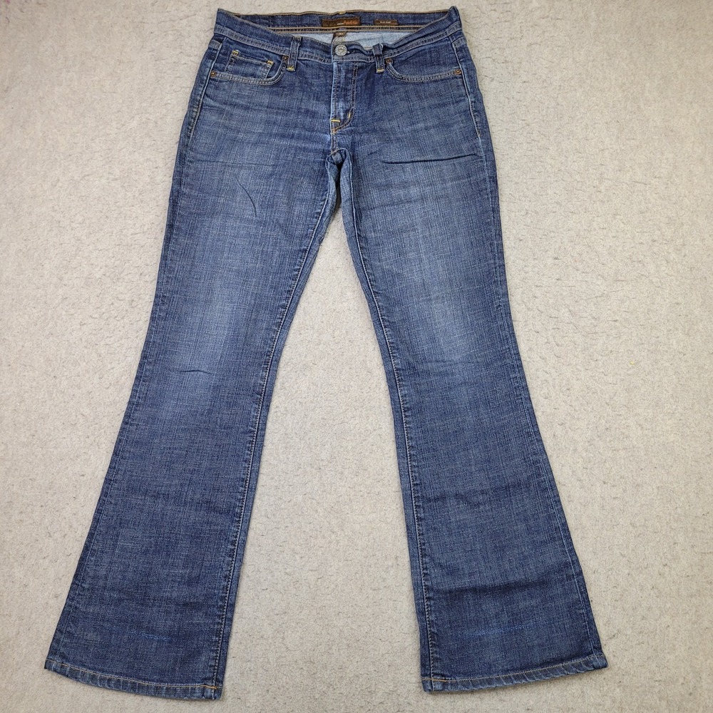 Fossil Slim Bootcut Jeans Womens 30 Dark Wash Stretch Low Rise Made in USA